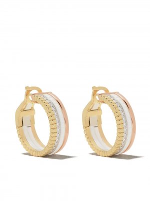 Золотые серьги-кольца Quatre White Edition с бриллиантами Boucheron. Цвет: 3g