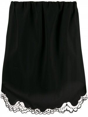 Мини-юбка с ажурным подолом Nº21. Цвет: черный