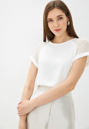 Блуза Yuna Style. Цвет: белый
