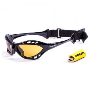 Солнцезащитные очки  Cumbuco Matt Black / Transparent Yellow Polarized lenses, черный OCEAN. Цвет: черный