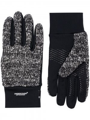 Трикотажные перчатки со вставками UNDERCOVER. Цвет: черный
