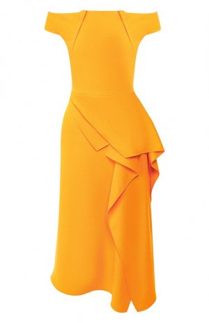 Платье Roland Mouret. Цвет: оранжевый