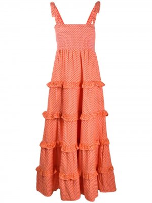 Платье макси Mina Cecilie Copenhagen. Цвет: оранжевый