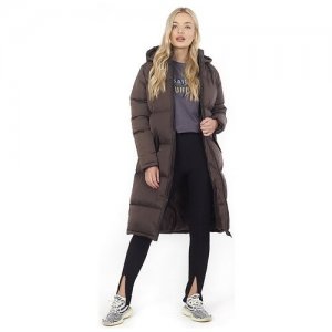 Пальто для женщин, Brave Soul, модель: LJK-CELLOMAXPKD, цвет: темно-коричневый, размер: XS SOUL. Цвет: коричневый