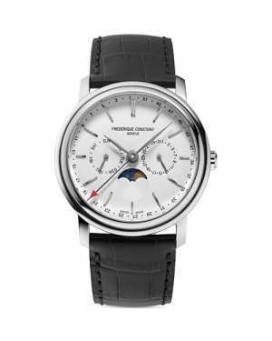 Классические часы с деловым таймером, 40 мм Frederique Constant, цвет White Frédérique Constant