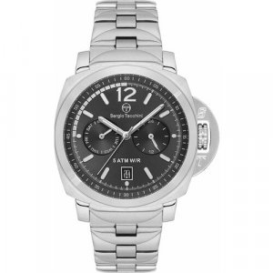 Наручные часы , серебряный, черный SERGIO TACCHINI. Цвет: серый/черный/серебристый