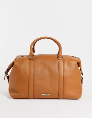 Светло-коричневая спортивная сумка из мягкой зернистой кожи -Коричневый цвет Bolongaro Trevor