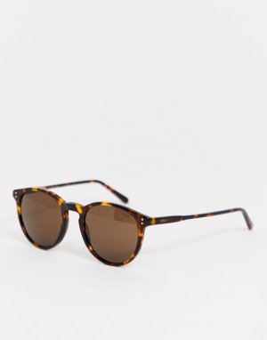 Круглые солнцезащитные очки в черепаховой оправе 0PH4110-Коричневый Polo Ralph Lauren