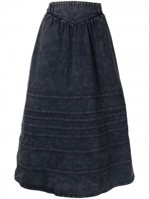 Джинсовая юбка с завышенной талией Sea. Цвет: черный