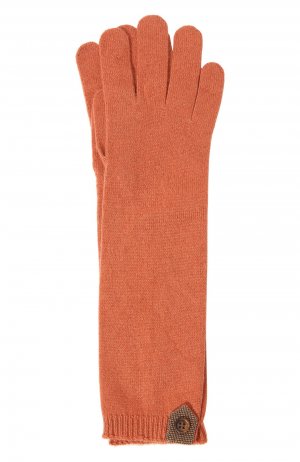 Кашемировые перчатки Brunello Cucinelli. Цвет: оранжевый