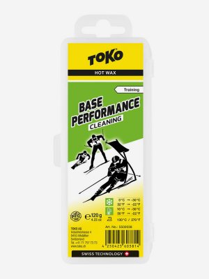 Мазь скольжения TOKO Base Performance cleaning 120 г, +10C/-30C, Зеленый. Цвет: зеленый