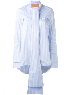 Блузка с длинными завязками Ssheena. Цвет: белый