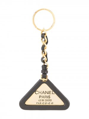 Брелок для ключей с логотипом Chanel Pre-Owned. Цвет: золотистый
