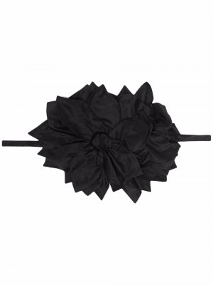Заколка для волос с цветочной аппликацией Alberta Ferretti. Цвет: черный