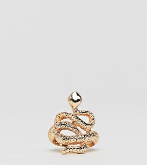 Кольцо со змеей DesignB London. Цвет: золотой