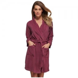 Мягкий велюровый халат свободного кроя/M / светло-бордовый Paramour. Цвет: фиолетовый/красный