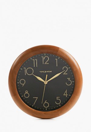 Часы настенные Troykatime 30 см. Цвет: коричневый