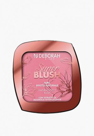 Румяна Deborah SUPER BLUSH, с Цветочным ароматом, тон 01 Rose, 9 г. Цвет: розовый