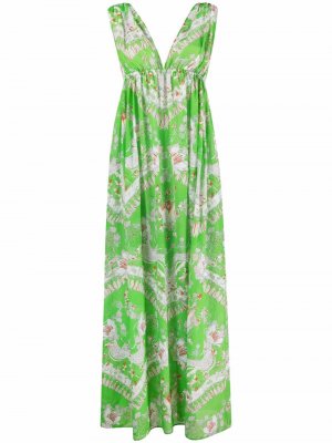 Пляжное платье без рукавов Emilio Pucci. Цвет: зеленый