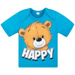 Комплект для малышей,футболка и трусики под памперс,706п,, размер 52(рост 86 см) бирюза-мишка-сердечки Утенок. Цвет: бирюзовый