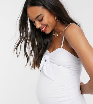 Танкини-топ с узлом и вырезом сердечком Unique21 Maternity-Белый Maternity