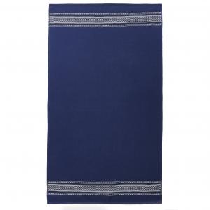 Полотенце пляжное из махровой ткани, Deco La Redoute Interieurs. Цвет: темно-синий,фуксия