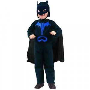 Костюм бэтмен с маской размер 4-6 лет SNOWMEN. Цвет: синий/черный/черный-синий