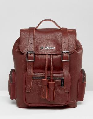 Свободный кожаный рюкзак Dr Martens. Цвет: коричневый
