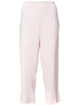Укороченные брюки прямого кроя Cushnie Et Ochs. Цвет: розовый и фиолетовый