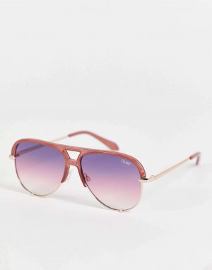 Розовые солнцезащитные очки-авиаторы Quay High Key Remixed Australia