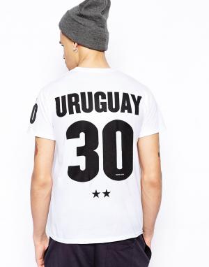 Футболка Uruguay 30 Born Idol. Цвет: белый