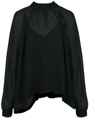 Прозрачная блузка Robert Rodriguez. Цвет: чёрный