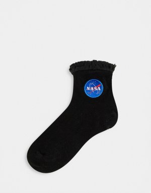 Носки-слиперы с принтом NASA -Черный цвет Boardmans