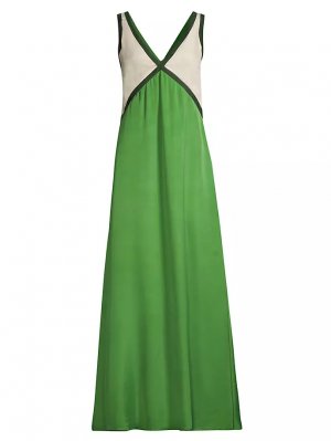Платье макси Sonora Naomi с цветными блоками , цвет bottle green Sancia