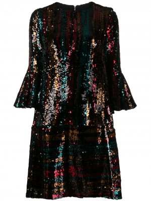 Коктейльное платье с пайетками Talbot Runhof. Цвет: черный