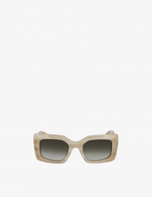 Солнцезащитные очки LNV649S в квадратной оправе , цвет Ivory Horn Lanvin
