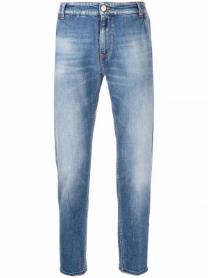 Зауженные джинсы средней посадки Pt01. Цвет: синий
