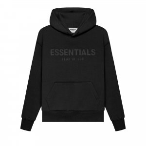 Детский пуловер с капюшоном Fear of God Essentials, цвет Черный Essentials