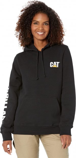 Толстовка с капюшоном и пуловером логотипом торговой марки , черный Caterpillar