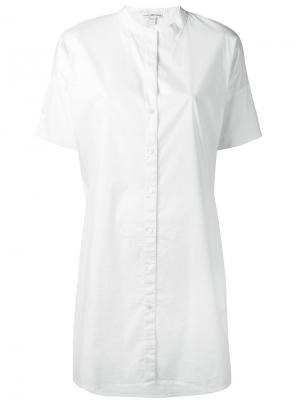 Платье-рубашка с короткими рукавами James Perse. Цвет: белый