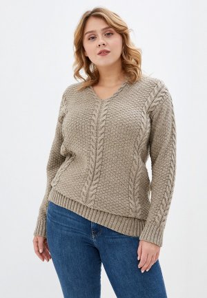 Пуловер Milana Style. Цвет: бежевый