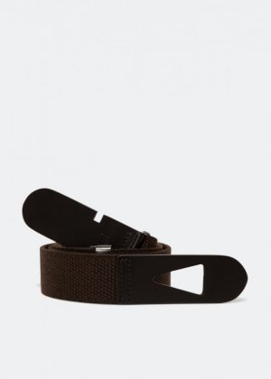Ремень TOD'S Greca adjustable belt, коричневый Tod's