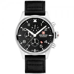 Наручные часы Air, черный, серебряный Swiss Military Hanowa. Цвет: черный