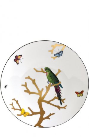 Обеденная тарелка Aux Oiseax Bernardaud. Цвет: разноцветный