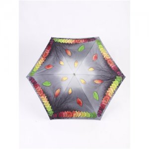Мини-зонт ZEST, механика, 5 сложений, купол 92 см., 6 спиц, чехол в комплекте, для женщин, мультиколор Zest. Цвет: оранжевый/красный/черный