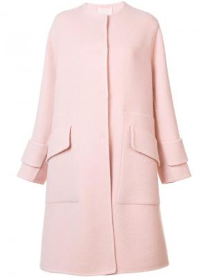 Однобортное пальто Roksanda. Цвет: розовый и фиолетовый