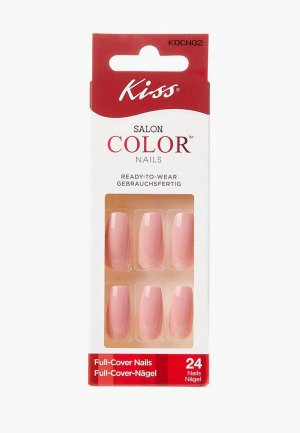Накладные ногти Kiss без клея, средняя длина Карамелька 24 шт.. Цвет: бежевый