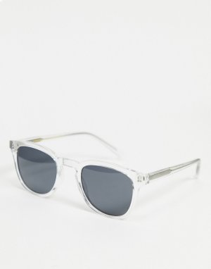 Круглые солнцезащитные очки с прозрачной оправой в стиле унисекс Bate-Прозрачный A.Kjaerbede