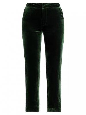 Бархатные укороченные брюки Rebel L'Agence, цвет forest green L'AGENCE