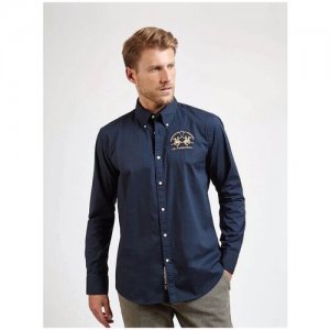 Рубашка мужская, , модель: CCMC01, цвет: синий, размер: 48 La Martina. Цвет: синий